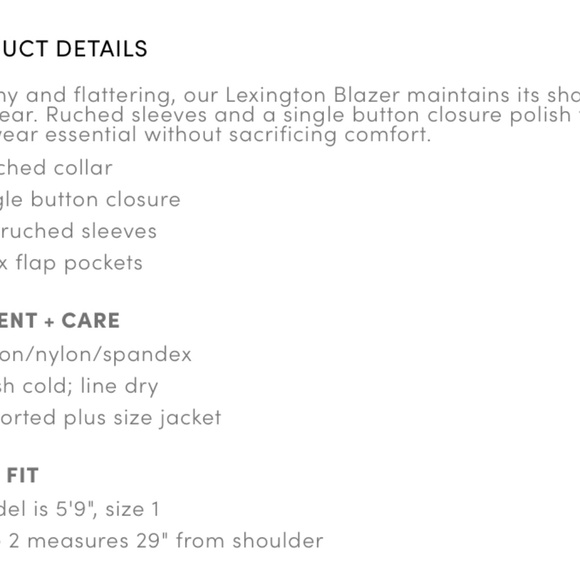 Torrid Studio Lexington Millennium Stretch Blazer - Black - Picture 4 of 8